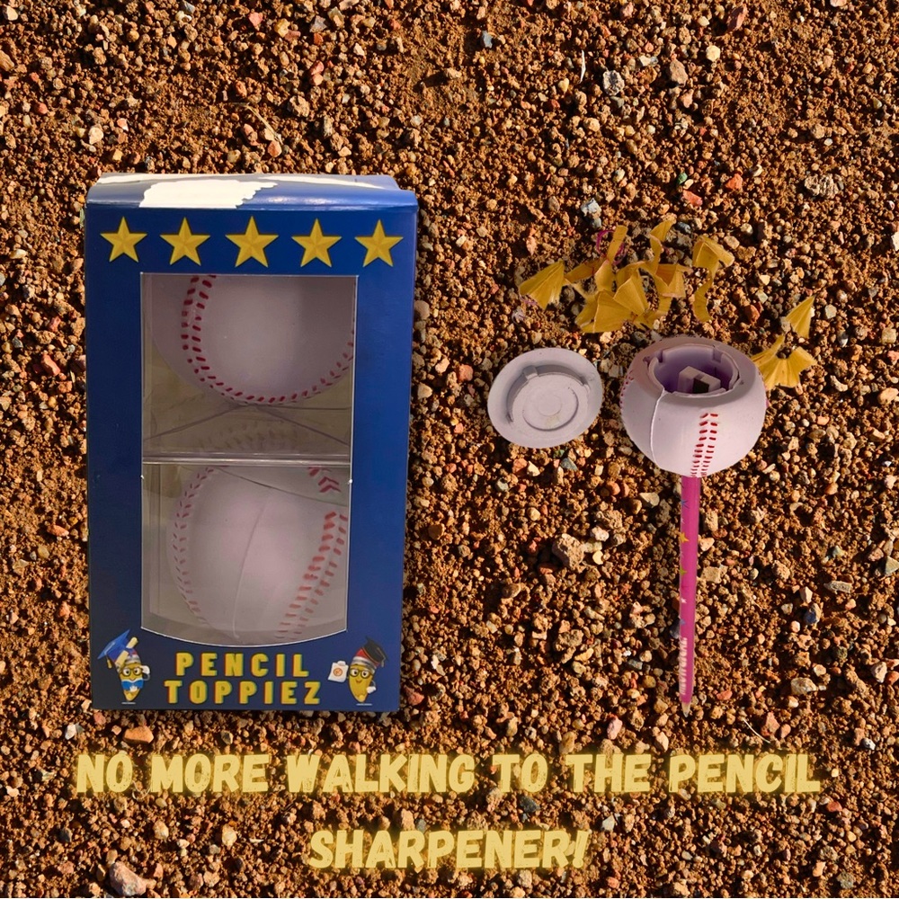 Pencil Toppiez! Premium Baseball Multipurpose Pencil Topper (pack of 2)